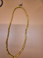 Holzkette, Halskette, gelb, Modeschmuck, Top Zustand! Neu