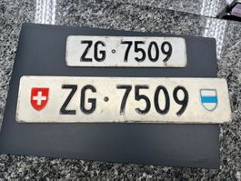 Kontrollschild ZG 7509