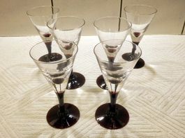 4 Cocktailgläser + 2 mit leichten Ausbrüchen gratis, 15cm ho