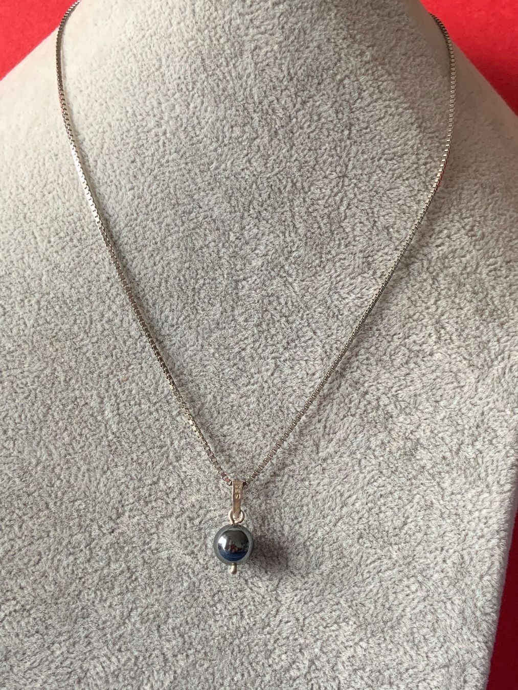 Pendentifs: Venezianerkette + Hämatit Kugel (38cm) – D'occasion à Dittingen par Bijoubelle 9