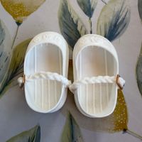 1 Paar Puppenschuhe, Zapf Creation, mit Blumen, Gummi, 7 cm