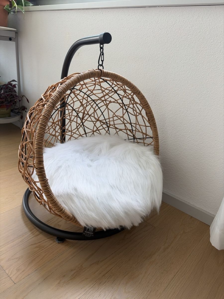Sièges suspendus: Hanging Wicker Cat Bed with Soft Cushion – D'occasion à Zürich par dan_6psg