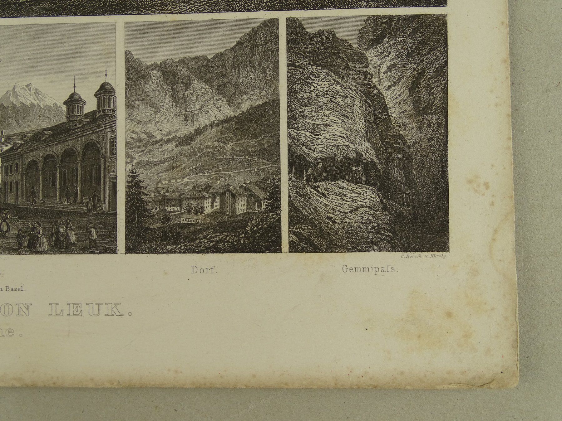 Incisioni: LEUK, STAHLSTICH UM 1870 – Usato da Grüningen venduto da Kartensammler 6