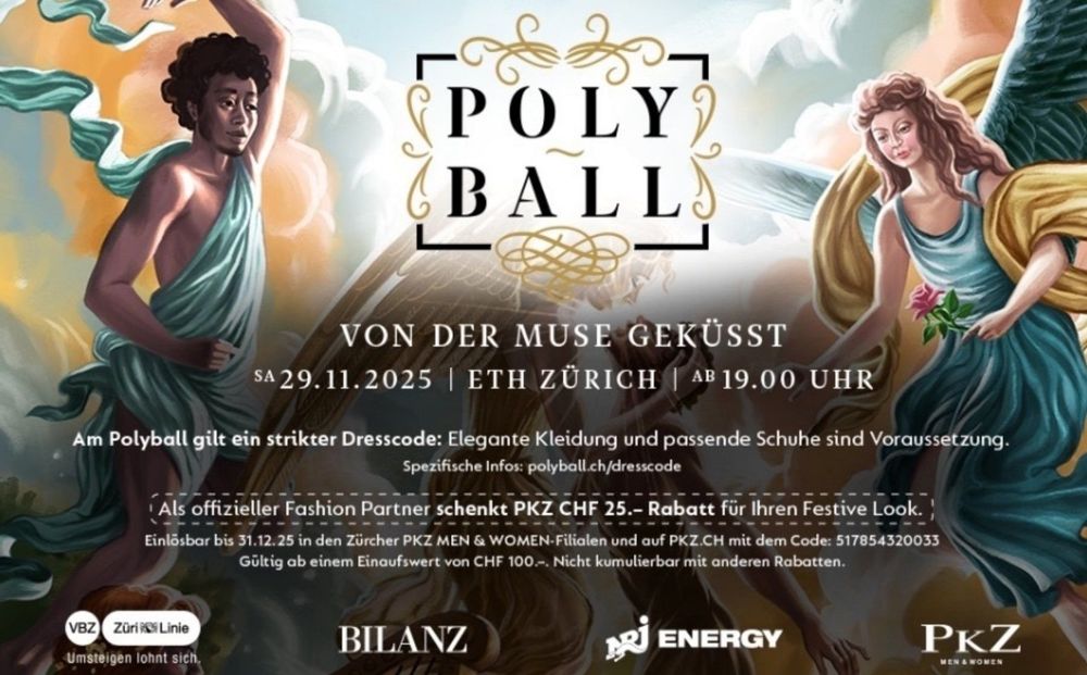 1x Polyball 2025 Ticket «Von der Muse geküsst» (mit Legi) (Gebraucht ...