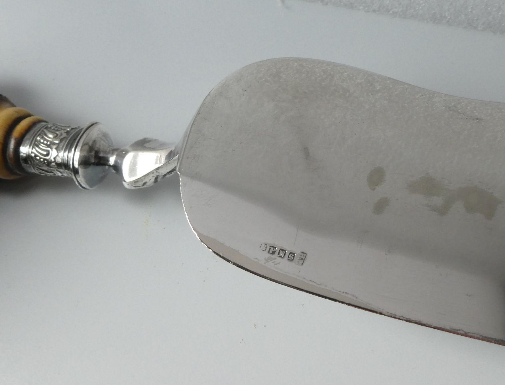 Tischset: Krümeltablett Tischstaubschale Horn Geweih versilbert EPNS – Gebraucht aus Frauenfeld von Astra13 9