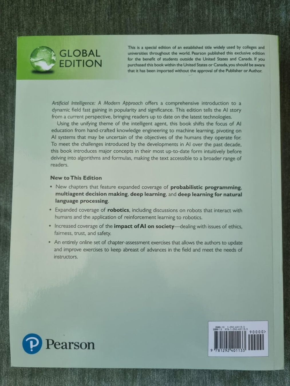Bücher: Artificial Intelligence: A Modern Approach – Gebraucht aus Zürich von stpch 2