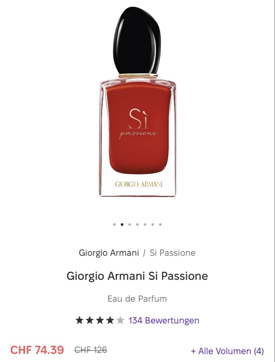 Armani Parfums & Eau de Toilette: Parfum Armani Si Passione – D'occasion à Ottenbach par ul9_vq6l 3