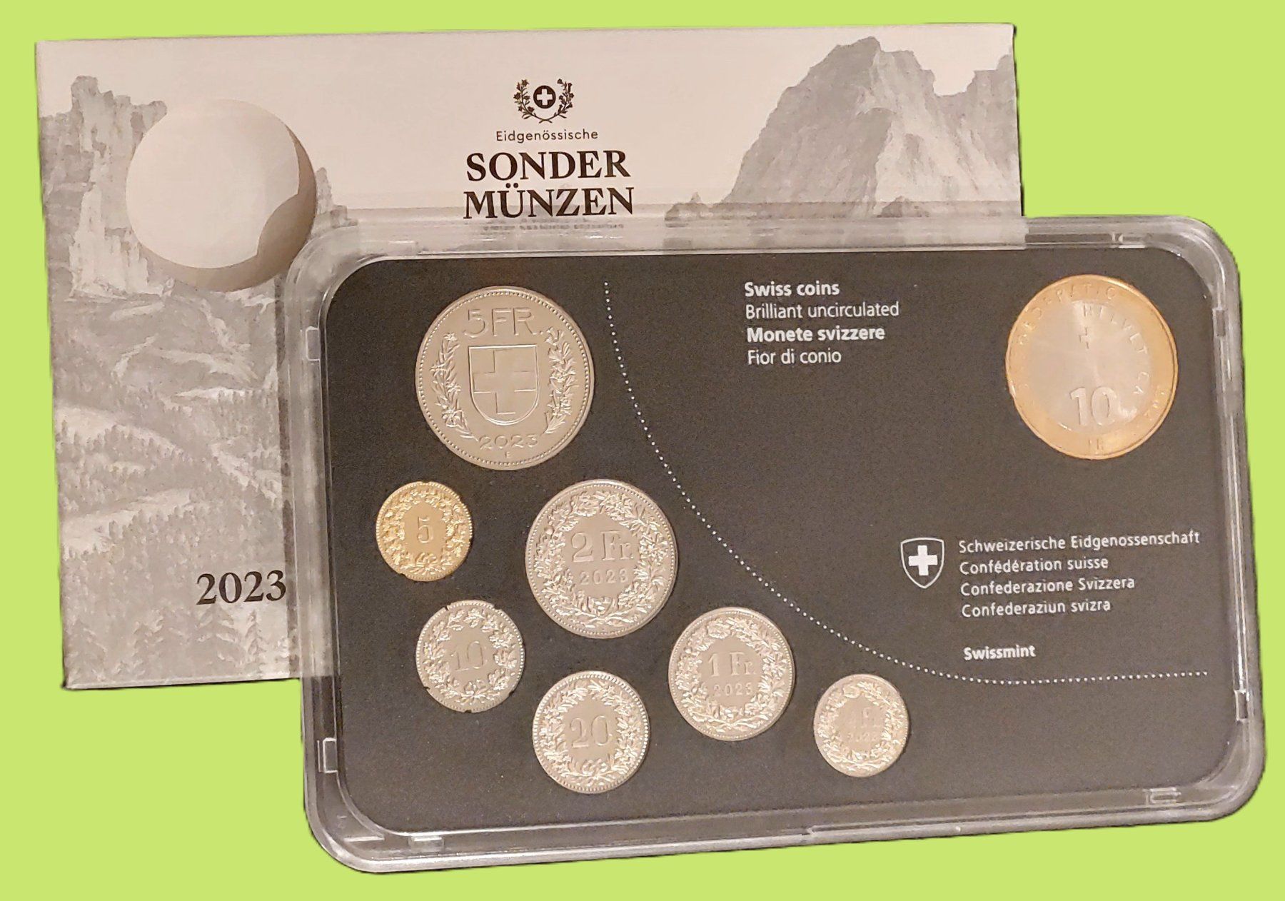 Tutti le monete: CH - Münzsatz 2023 stgl – Nuovo (secondo la descrizione) da Arch venduto da repros