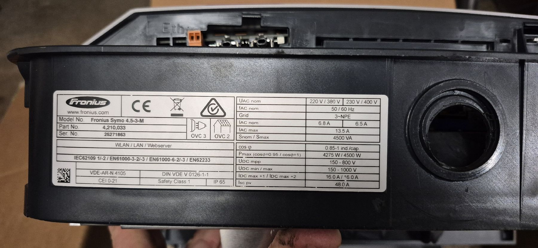 Fronius Inverter: Fronius Symo 4.5-3-M Wechselrichter – Usato da Braunau venduto da Benn80 1