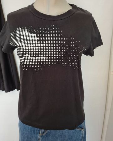 T-shirt Cop.Copine noir, Taille S, coton doux, presque neuf!