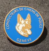 W734 Pin Hund Polizei Conducteurs de Chiens de Police Genéve