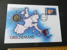 Griechenland 1992, Münzbrief Gemeinsames Europa