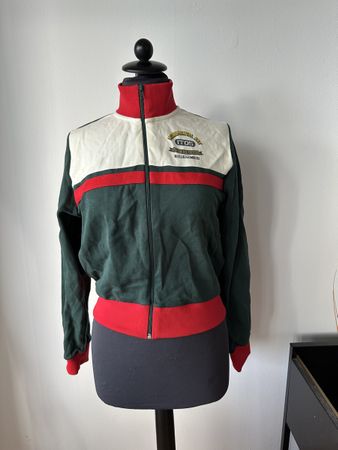 Zara Jacke mit Reissverschluss grün rot weiss Grösse S