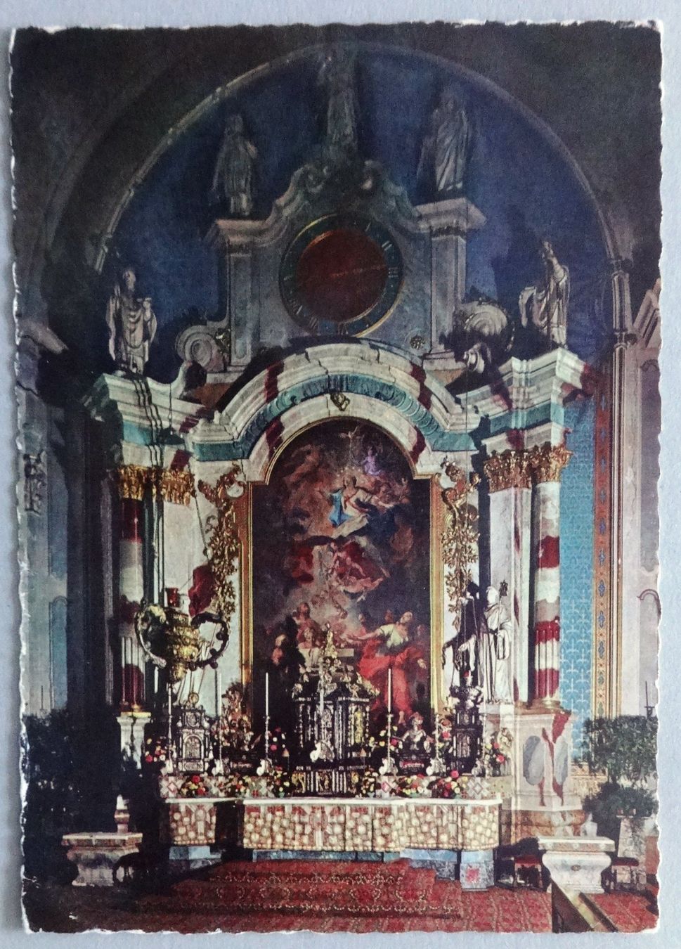 Cartoline postali: Engelberg, Benediktinerabtei, Hochaltar der Kirche – Difettoso da Fétigny venduto da Billy2miny