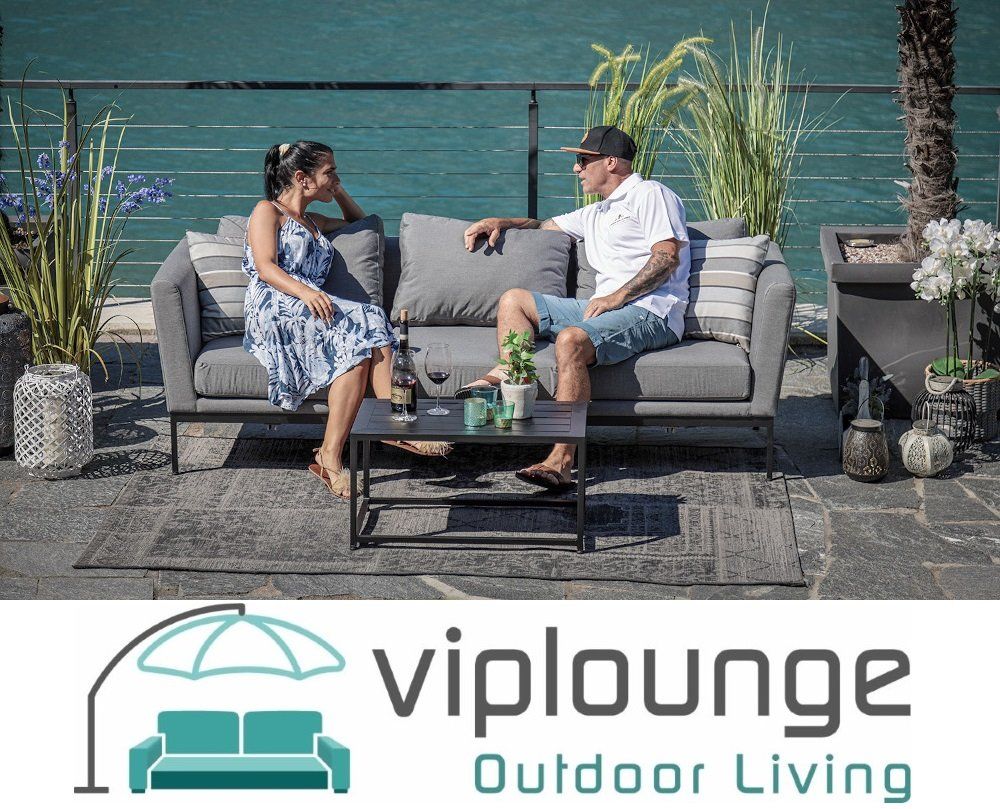 Viplounge Divani: 3er Gartensofa Sunbrella grau – Nuovo e nell'imballaggio originale da Uznach venduto da viplounge