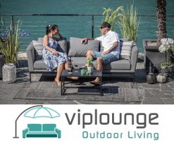 3er Gartensofa Sunbrella grau