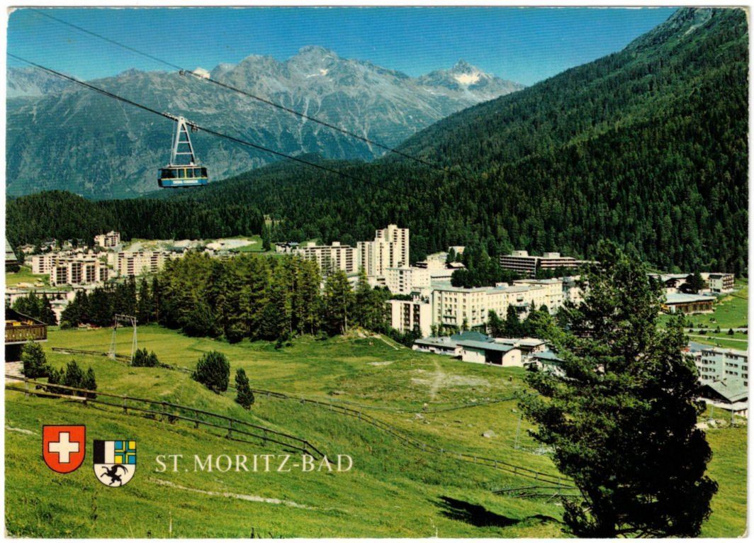 Ansichtskarten: St. Moritz - Luftseilbahn Signalbahn – Gebraucht aus Binningen von Mountainrider