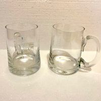 PORSCHE Bierhumpen aus Glas, 2 Stück