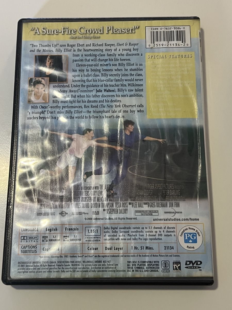 Tutti i DVDs: DVD Billy Elliot EN / FR – Usato da Altstätten SG venduto da sheamus 2