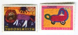 Briefmarken "Kinderzeichnungen". Jugoslawien