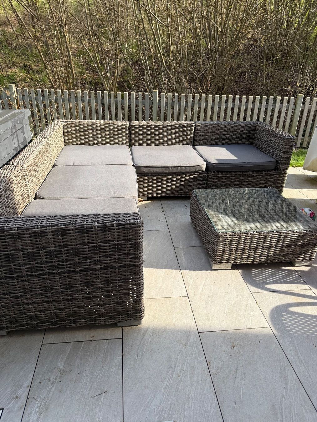 Divani: Rattan Lounge mit kissenbox – Usato da Reiden venduto da Luna060