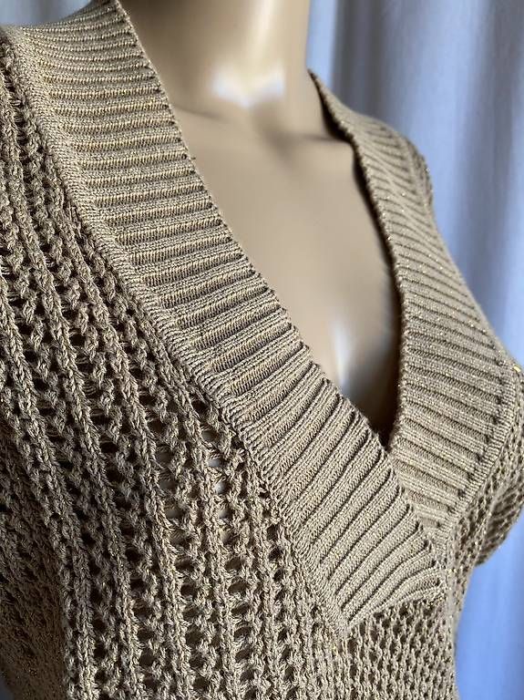 Maglioni & Felpe: Pullover | gehäckelt | Neuwertig | M | Gold Glitzergarn – Nuovo (secondo la descrizione) da Willisau venduto da Uspoffette 5
