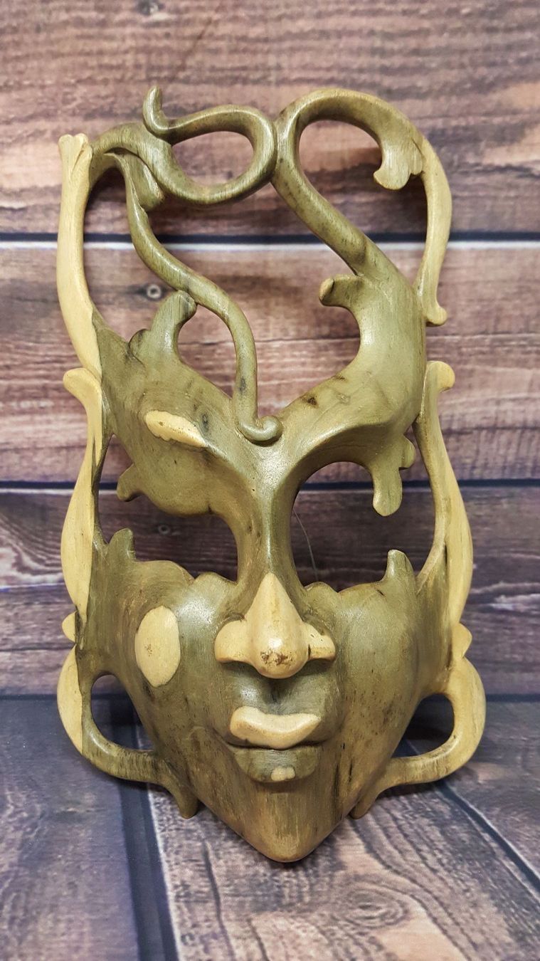Maschere: Holz-Mask, Holz Figur, Waru-Mask – Nuovo e nell'imballaggio originale da Domat-ems venduto da Gr8wood