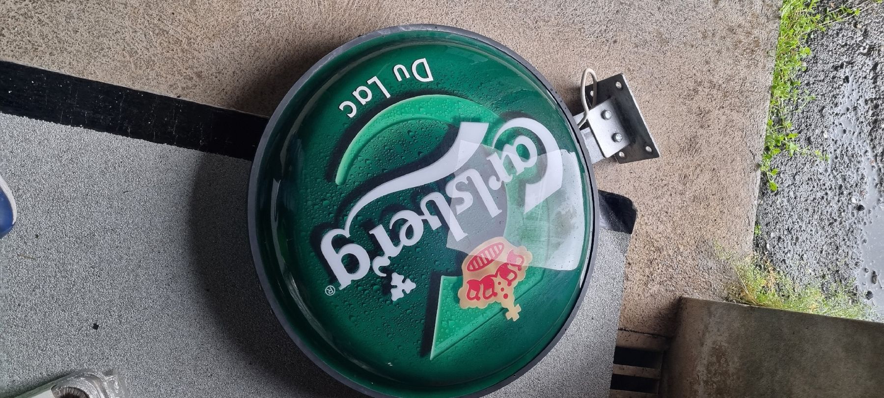 Insegne: Carlsberg Leuchtreklame Aushängeschild, Durchmesser 75cm – Usato da Wädenswil venduto da Jsi.Z01 1