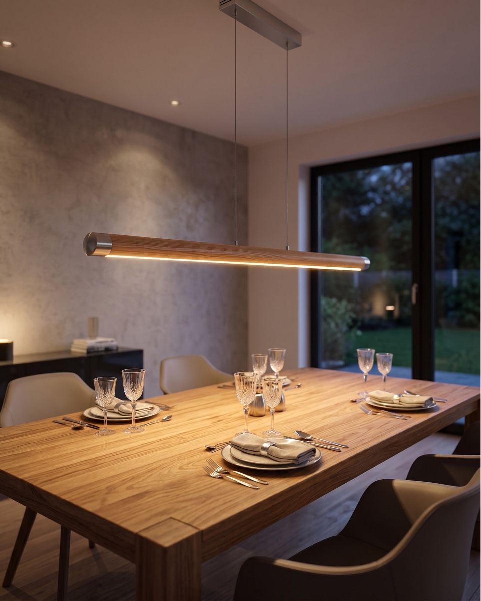 Lampadari & plafoniere: Holz Pendelleuchte Eiche, dimmbar, neuwertig, 160cm lang! – Nuovo (secondo la descrizione) da Breitenbach venduto da kaufmann-j 1