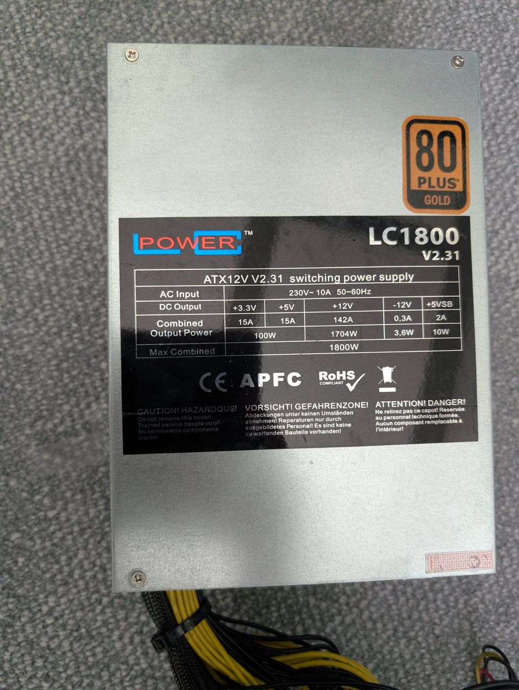 Elektronikbauteil: Powersupply 1800W - LC1800 V2.31 – Gebraucht aus Lausanne von HayozCharly