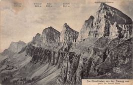 Churfirsten von der Tieregg aus, Dr. Arnold Heim, gel. 1911
