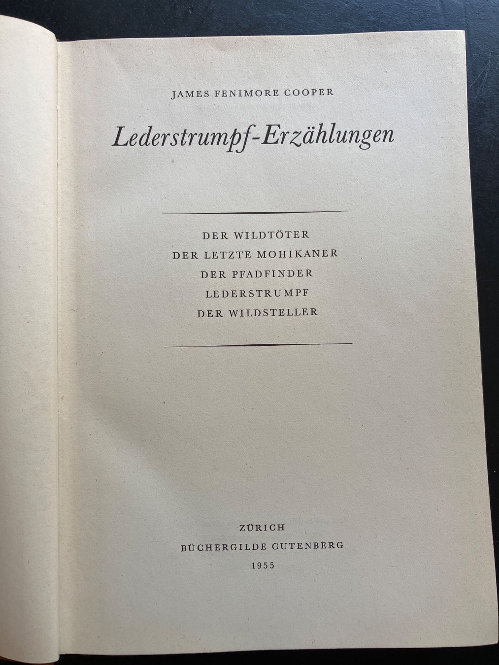 Bücher: Lederstrumpf-Erzählungen. Cooper, 1955 – Gebraucht aus Wangen ZH von day01 1