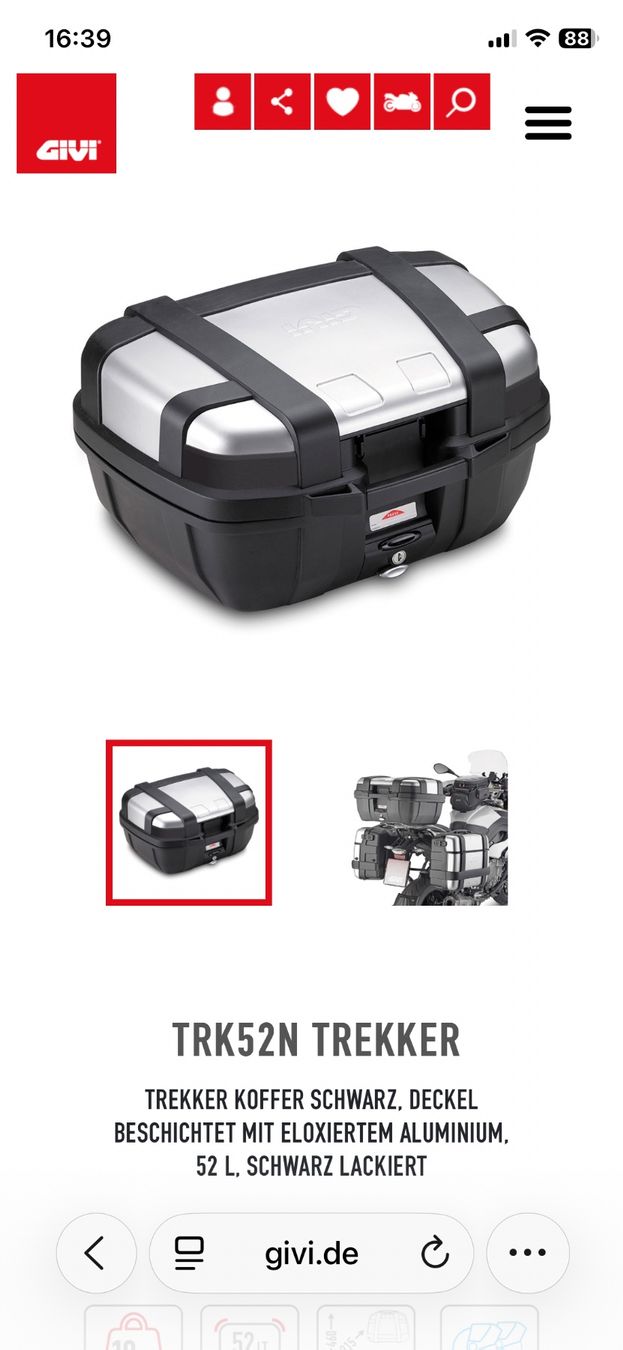 Givi Topcase: TopCase für Motorrad – Usato da Appenzell venduto da RA102 9
