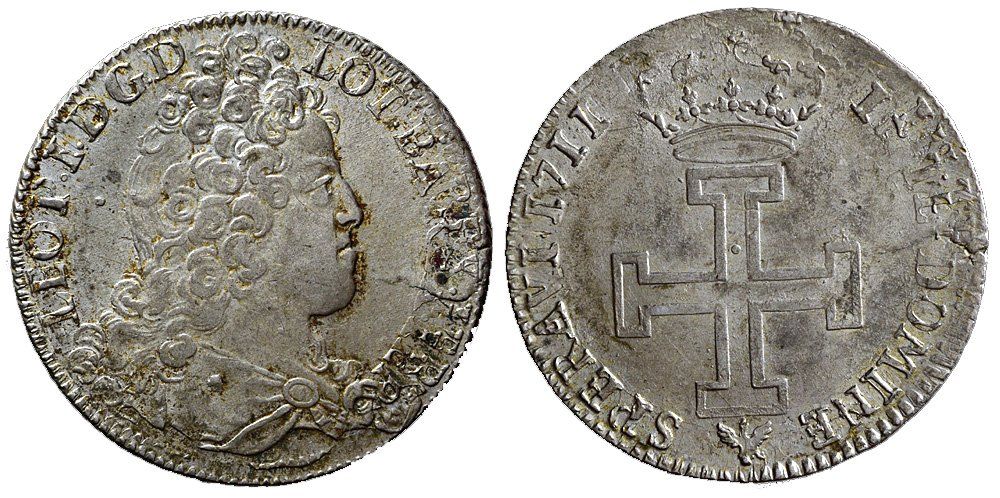 Tutti le monete: Frankreich, Lothringen, Teston 1711 – Usato da Chiasso venduto da Novamarketing