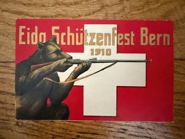 Cartoline postali: Antike Postkarte, Eidg. Schützenfest Bern, 1910 – Usato da Basel venduto da sar_9jj8