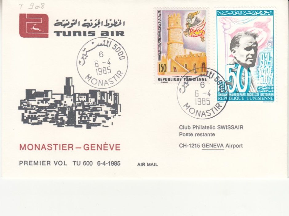 Tutti i francobolli: SLH RF 85.2 Monastir - Genève – Usato da Bürglen TG venduto da StampGraf
