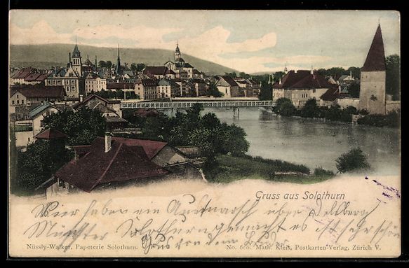 Ansichtskarten: Solothurn, Stadtansicht mit Aare und Br – Gebraucht aus Berlin von bartko-reher