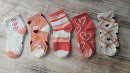🆕️ 5er Socken-Set in Gr. 25 - 34 // Herz-Motiv (4-8J) 💖