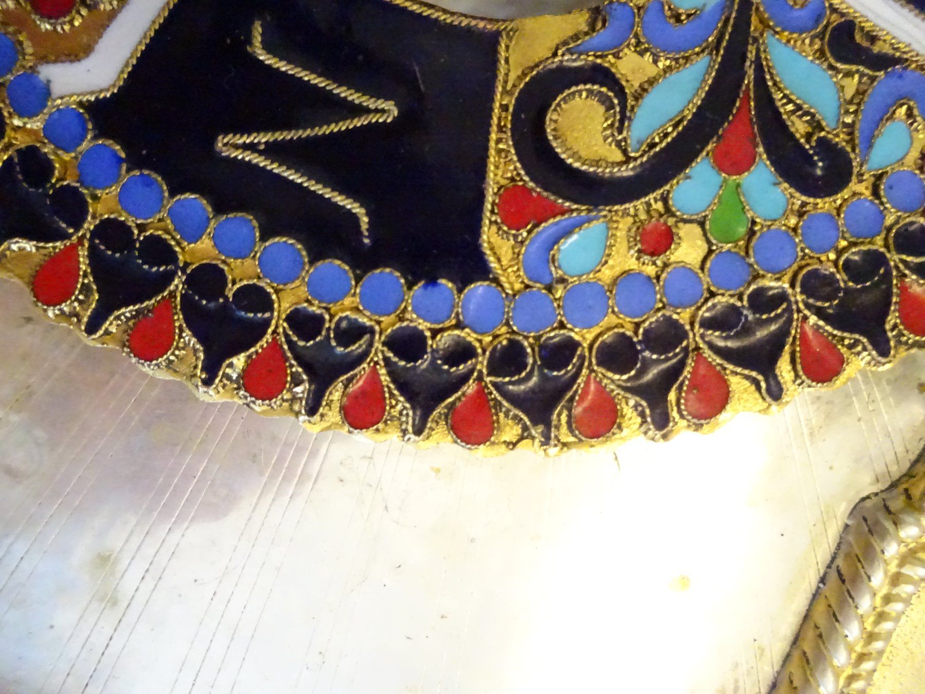 Gemälde: Altes Oklad mit Cloisonné / Pantokrator – Gebraucht aus Oetwil am See von Golfsud 6