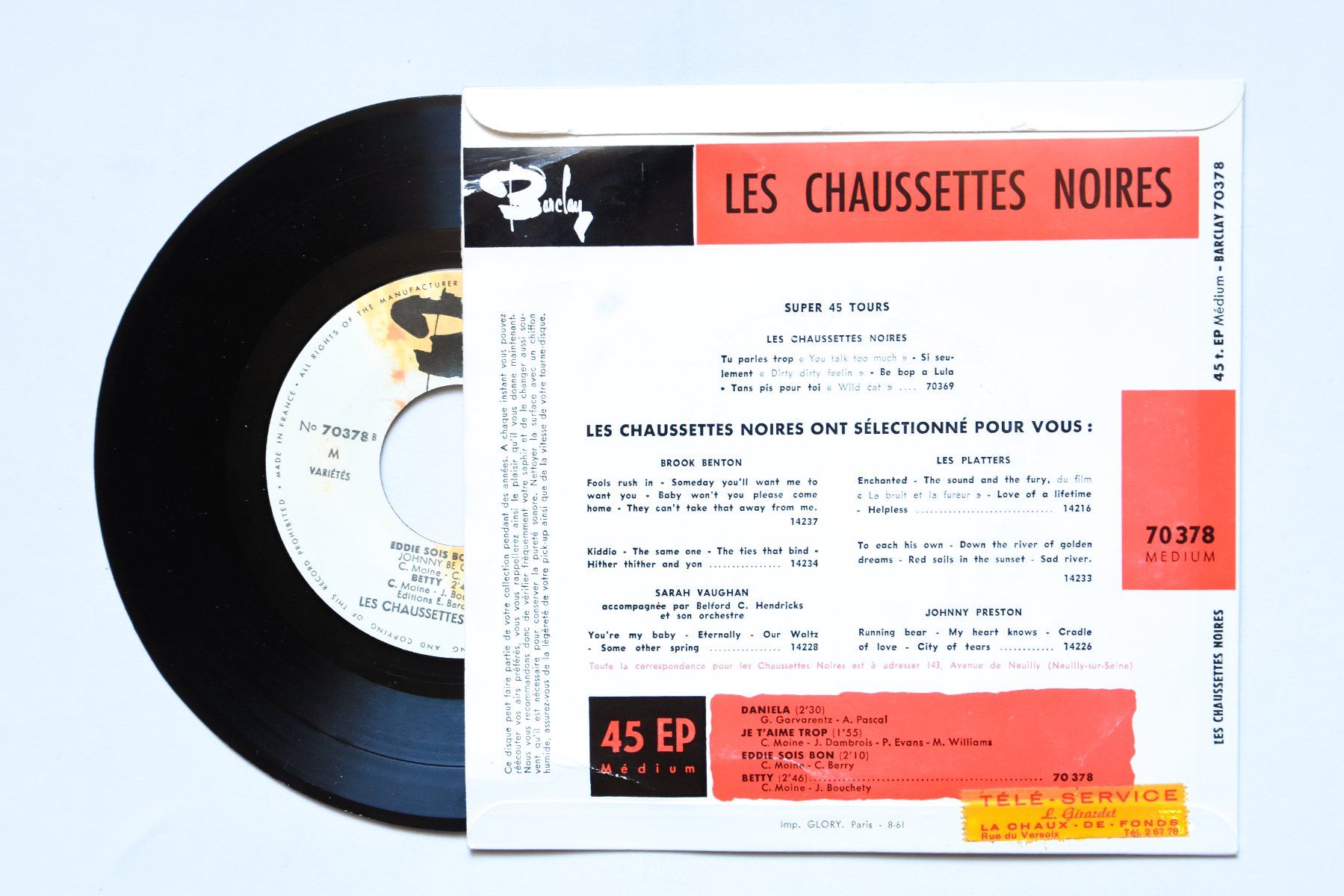 Dischi in vinile: Les Chaussettes Noires - Daniela – Usato da Belmont-sur-Yverdon venduto da ag97 1