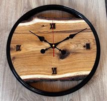 Holz Wand Uhr Eiche eichenholz geräuschlos