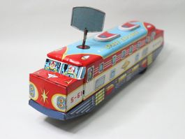 Blech Zug Space Explorer Train Schwungrad made in Japan 60's