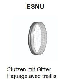 Ventilazione: Stutzen mit Gitter, ESNU, 80mm – Nuovo (secondo la descrizione) da Bülach venduto da Info1bkp244