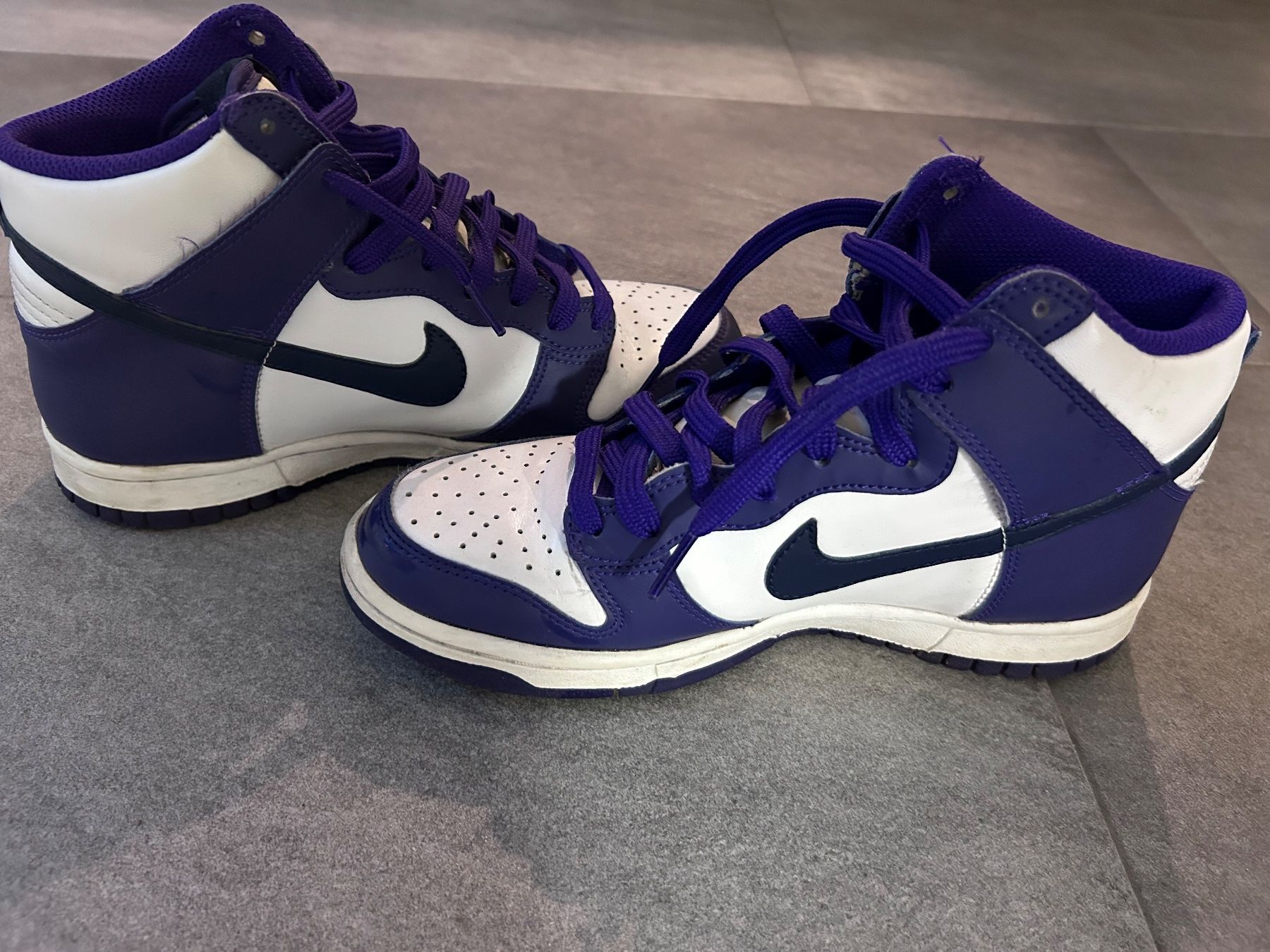 Nike Herrenschuhe: Nike Dunk high "electro violet midnight blue", Gr. 38 – Gebraucht aus Gümligen von KPrinz