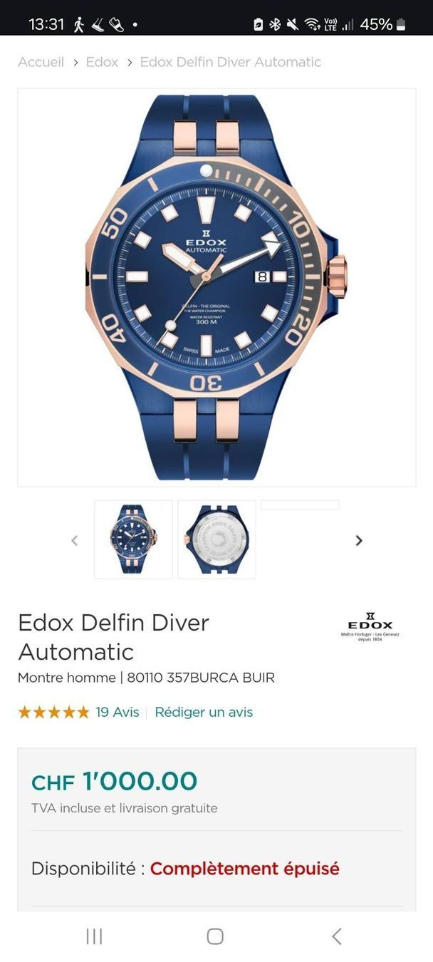 Edox Orologi: OCCASION!!! Edox Delfin Diver Automatic(FULL SET) – Nuovo (secondo la descrizione) da Pratteln venduto da noah321 3