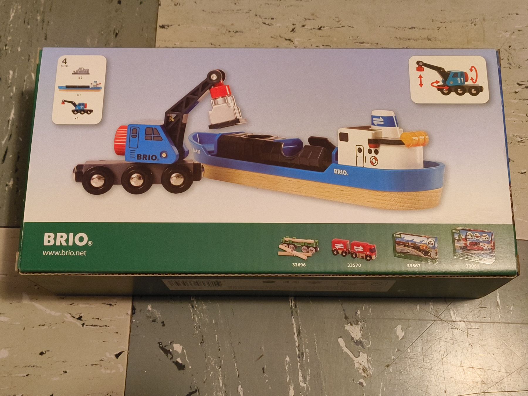 Brio Spielzeuge: Brio Set 33534 Container & Crane Wagon Containerschiff neu – Neu und originalverpackt aus stettlen von VintageBern_ch 1