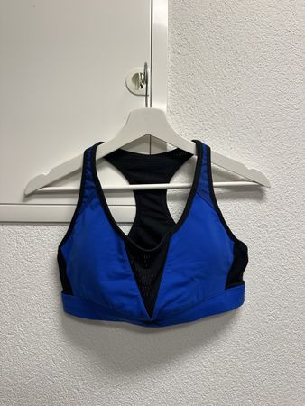 Sehr schöner, blau-schwarzer Sport-BH von Reebok