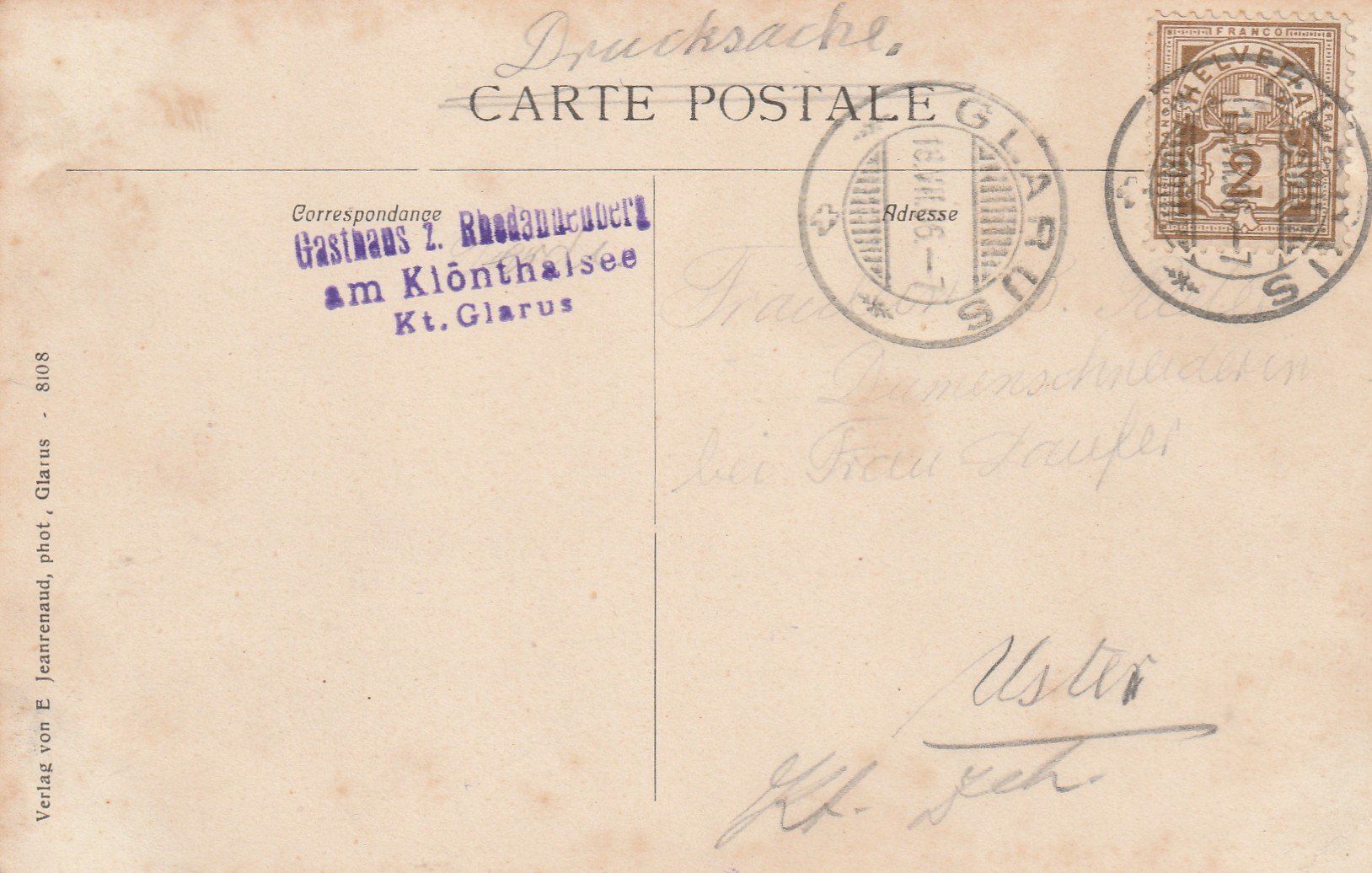 Cartoline postali: Am Klöntalersee – Usato da Rorschacherberg venduto da fratovi2 1