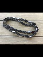 Collier sautoir en perles noires synthétiques L53,5cm