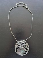 Modeschmuck Halskette mit Perlmutt-Einlage Länge: 40 cm